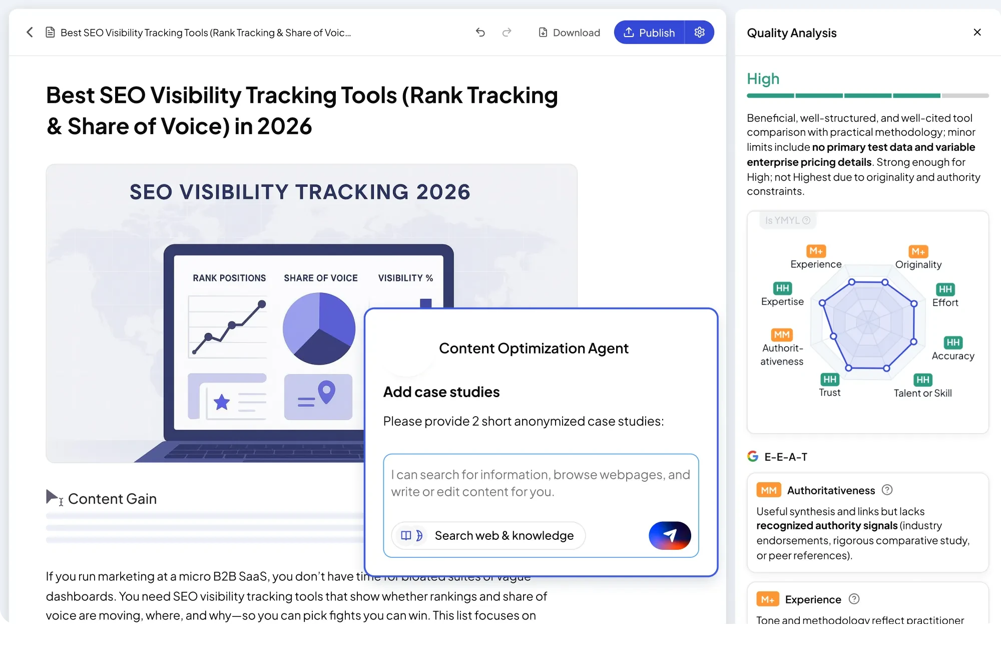 Content Quality Dashboard